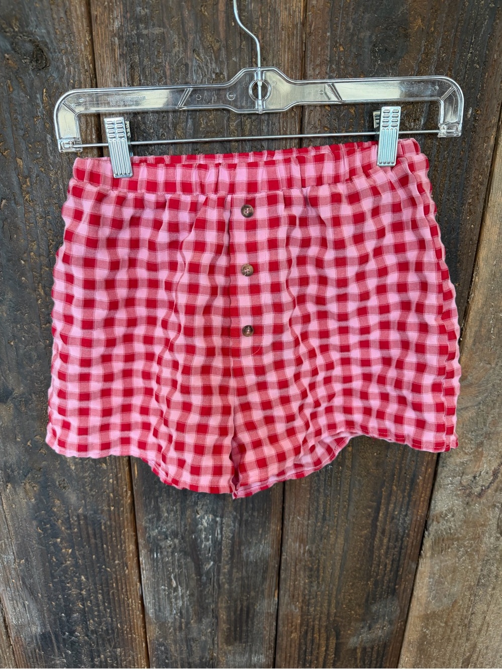 Altar'd State Pink Plaid Boxers